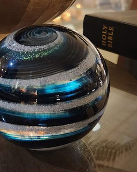 Glass infused with cremation remains